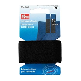 Prym 954900 Elastic Dungarees 35 mm Black