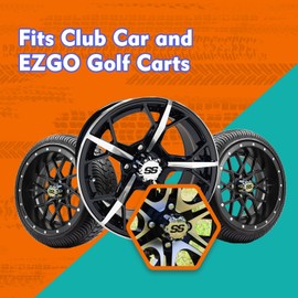 CLUBRALLY Chrome Wheel Lug Nut Kit for EZGO, Club Car Golf Cart, 1/2-20 Size 16 Packs