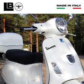 labelbike - 3D Resin Sticker Black Vespa Lettering Italian Flag Compatible with Piaggio