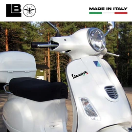 labelbike - 3D Resin Sticker Black Vespa Lettering Italian Flag Compatible with Piaggio