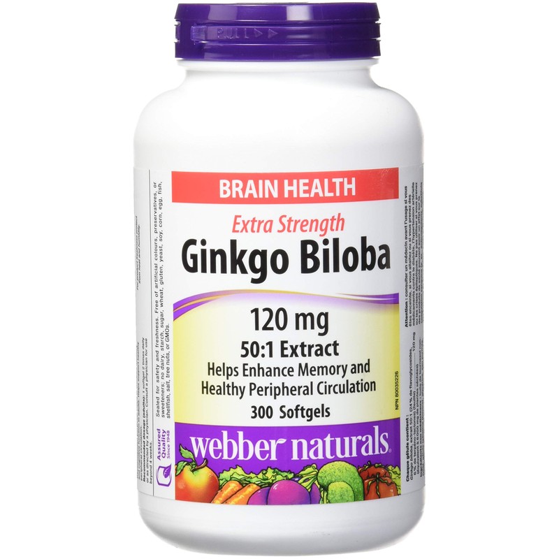 Webber Naturals Webber natural Ginkgo biloba 120 mg ( 300