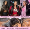 UKOWN 13x6 Lace Front Wigs Human Hair 28 Inch Straight