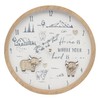 L & P Home & Gifts Highland Cow Wooden Clock,