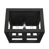 Hunter - Squire Manor 4-light Matte Black, Medium Size Flush