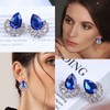 Yienate Crystal Teardrop Stud Earrings Instructions Ruby / Sapphire Water