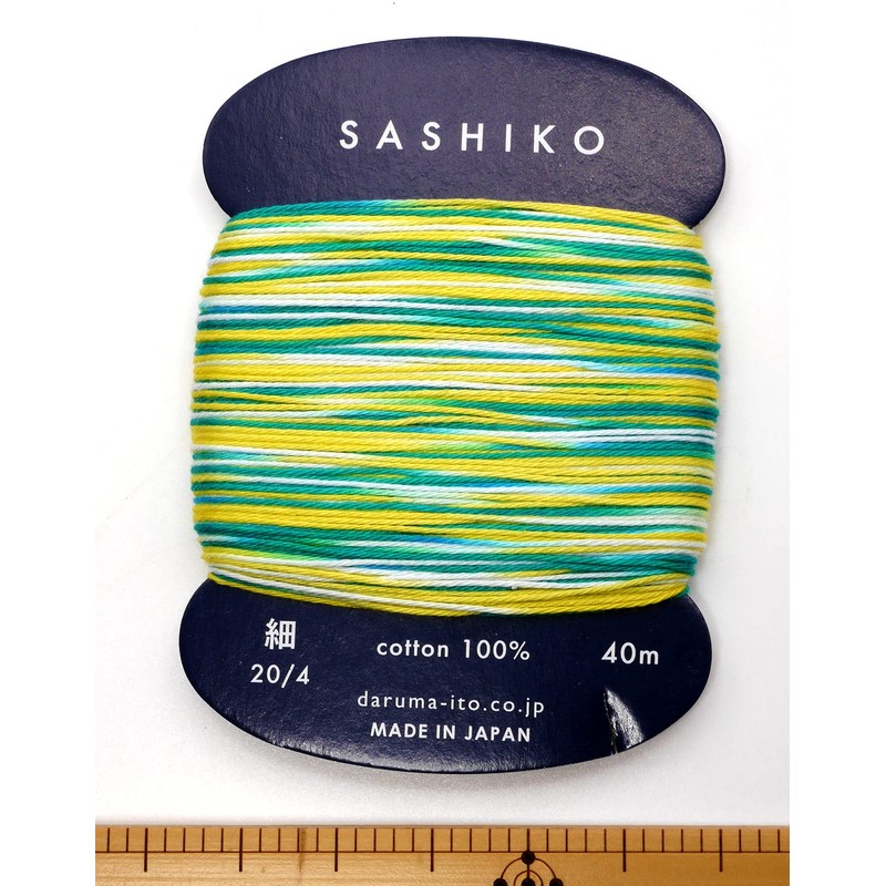 Yokota DARUMA Sashiko Thread (Thin) 3 Color Clay Card Roll,