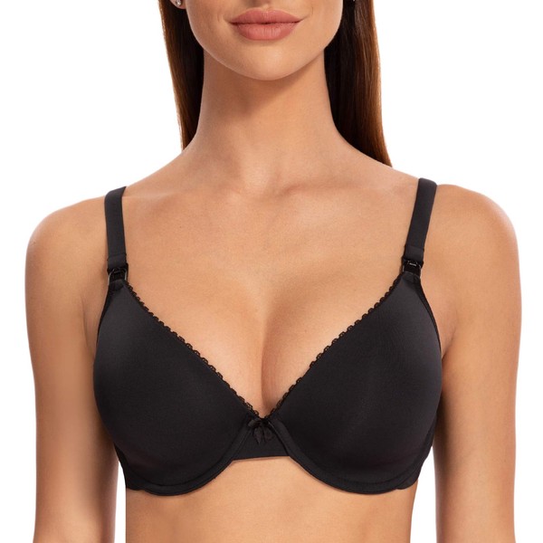 MELENECA Women's Full Coverage Underwire Support Plus Size Breastfeeding Nursing