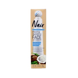 Nair Sensitive Formula Prep & Smooth Face Hair Remover, Soothing with Coconut Milk & Collagen, Removes Facial Hair & Fuzz, Smooths & Exfoliates, Dermatologist Tested, 1.76 oz (Pack of 3)