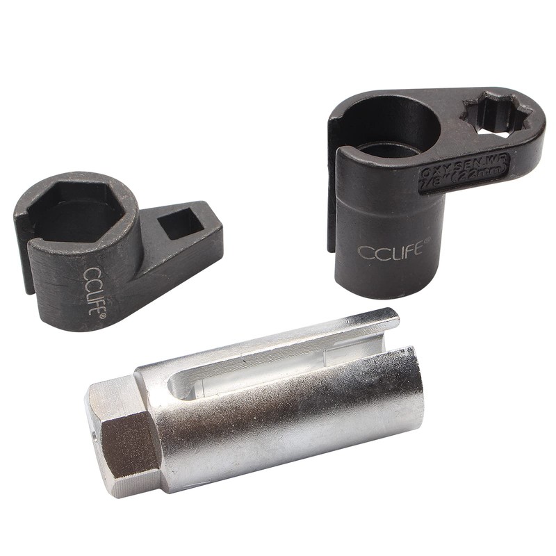 CCLIFE 3-Piece Lambda Sensor Key Lambda Sensor Nut Socket Wrench