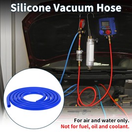 TUCKBOLD Silicone Vacuum Tubing Hose 130PSI Max Pressure Automotive Vacuum Line Blue with Vacuum Connector 1 Set 6.6Ft 3/4/5/6/8/10mm ID 3mm Thickness