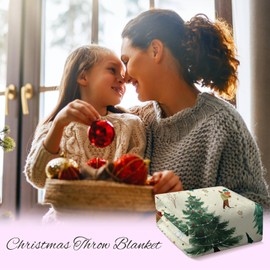 Christmas Blanket, Christmas Blankets and Throws, Christmas Throws Gifts for Women Men, Stocking Stuffers for Adults, 50''×60'' Christmas Fleece Throws, Christmas Throw Blanket for Couch Bed Sofa