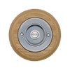 Modern Living Round Wireless Doorbell in Honey and Brushed Nickel