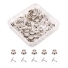 BENECREAT 60 Count Platinum Colors Clutch Pin Backs with Tie