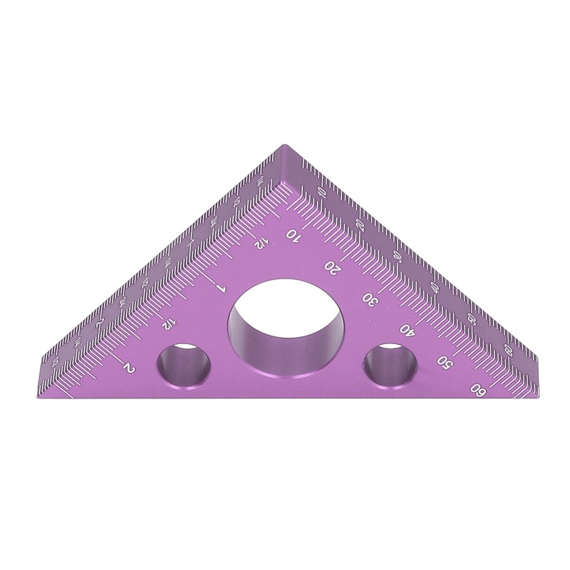 3in Right Angle Measure Ruler Thick Aluminum Alloy 45 Degree