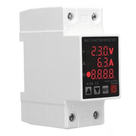 Adjustable 63A Over Under Voltage Protector Digital AC220V Protection Device for Home Office