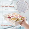 Transparent Storage Box with Handle and Lid - 8-grid Portable