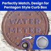Enhon Curb Box Wrench for Pentagon Curb Boxes, Water Meter