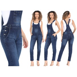 imporio 11® Ladies Women Denim Dungarees Long Length Pinafore Dungaree Denim Jumpsuit UK Sizes 8-10-12-14-16-18-20-22 (as8, numeric, numeric_20, regular, regular, Mid Wash)