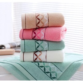 Bathroom Hand Towels,Four Leaf Printed Cotton Towel,100% Cotton Ultra Soft Highly Absorbent Hand Towel 4 Set, Size 14" x 30" Home Bathroom Hand Towels for Bath, Hand, Face, Gym Towel (Multicolor)