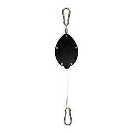 Lythor Retractable Plant Hanger, Plant Hook Pulley with Stainless Steel Rope Reaching to a Length of 63 Inches and Carrying 44 Pounds, Easy for Hanging, Plant Watering or Bird Feeding (1, Black)