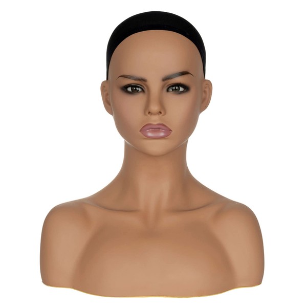 PVC Mannequin Head Model Realistic Mannequin Bust Wig Heads For Hat Wigs Sunglasses Jewerly Displaying