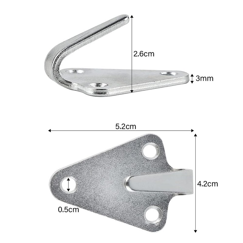 Palwin Pack of 24 Three-Hole Tarpaulin Hooks, Metal Tarpaulin Attachment,