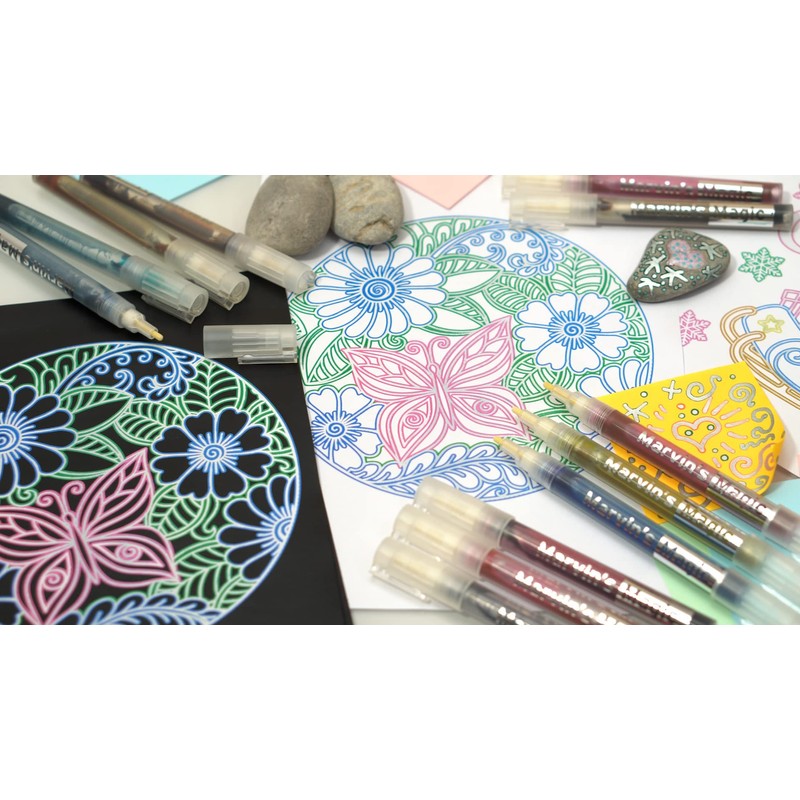 Marvin's Magic - Amazing Silver Rainbow Markers - 12 Markers