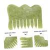 Healvian 1pc Natural Jade Massage Comb for Scalp Relief and