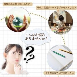 Drawing Board, Acrylic Whiteboard, Notebook, Includes 7 Pens, DIY, Acrylic Message Board (11.8 x 7.9 inches (30 x 20 cm), Stand Included