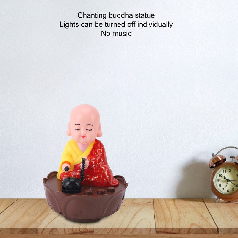Musical Nodding Monk Figurine Decoration Moving Head Buddha Statue with