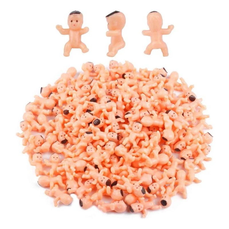 100x Mini Tiny Babies Figuras De Bebé Mensuales L