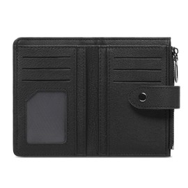 FALAN MULE Purses for Women RFID Blocking, Small Womens Wallet with ID Window, Bifold Zipper Pocket Card Case Purse, PU Leather Wallet for Women with 12 Card Slots, Multi-Function Card Holder