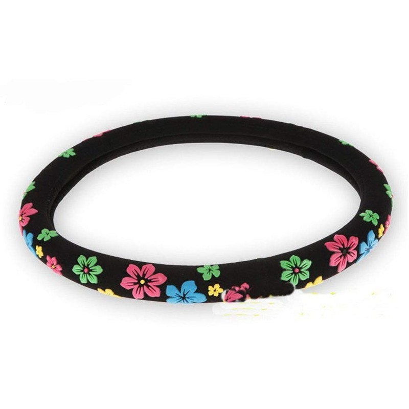 Mayco Bell - Funda para volante de flores para mujer