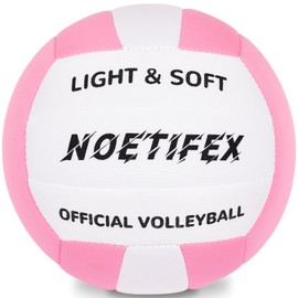 Noetifex Soft Indoor Volleyball, Ultra Soft Fabric Lightweight Volleyball for Safe & Quiet Practice, Ideal for Kids Youth Beginners Indoor Home Yard Training Games (Deflated)