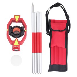 Total Station Prism K9 Optical Glass and ABS ‑30mm Total Station Surveying Prism with Rod for Tunnel