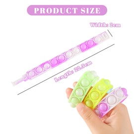 JYNVO 20 Stück Pop it Armbänder für Kinder Set, Anti Stress Silikonarmband, Schultüte Füllung Geschenke zur Einschulung, Mitgebsel Kindergeburtstag Kinder Party Gadgets