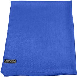 CJ Apparel Royal Blue Solid Color Design Nepalese Shawl Seconds Scarf Wrap Stole Throw Head Wrap Pashmina Hand Made in Nepal NEW