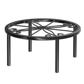 Josmimic Plant Stand Indoor 1 PIC 7.9'' Metal Plant Pot Holders Plant Rack Plant Riser Tall 3.5'' Plant Shelf Accessories For Living Room Balcony Round Black