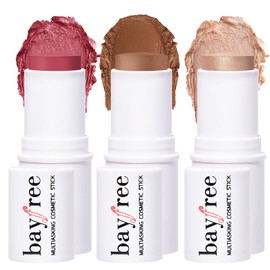 bayfree 3 PCS Makeup Cream Contour Stick Set, Highlighter Stick & Bronzer Stick & Blush Stick, Long Lasting, Natural Face Contour, Dewy & Matte Finish, Multi Stick Trio for All Skin