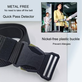 ELTACASUX Men's Belt,Nylon Belts for Men with Plastic Buckle,Quick Release Tactical Belt,Sliding Ring Buckle,51.18inch