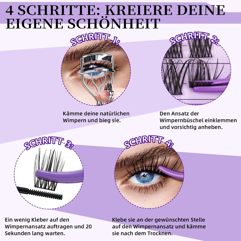 B&Q Z15 Eyelash Extensions, 84 Pieces, DIY Individual Eyelashes/Lash Clusters