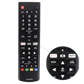 AKB75095315 Replace Remote fit for LG LED OLED 4K 1080p Smart TV Non-Smart TVs AKB75095314 AKB74915305 AKB75095307 AKB73975702 AKB74475401 AKB73975701 AGF76631042 32LJ600B 43LJ5500 43LJ5550 AN-MR18BA