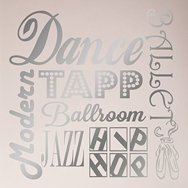 24"x24" Dance Sayings Collage Style Girl Tapp Ballet Shoes Jazz Modern Ballroom Hip Hop Sports Wall Decal Sticker Art Mural Home Decor Tap