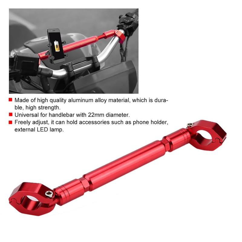 Motorcycle 22-25mm Aluminum Alloy Balance Bar Durable No rusting Handlebar