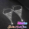 CASDRE Sparkly Rhinestone Gloves Fingerless Wedding Crystal Glove Bridal Hand