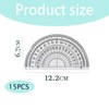 15 PCS Protractor Set, 180 Degree Protractors, Pertractors, Portable and