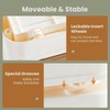 Stackable Storage Bins with Lids Portable and Lockable Organizer with