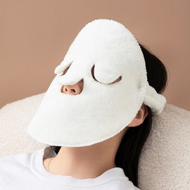 Professional Facial Spa Towel: Moisturizing Hot & Cold Compress Coral 3-Hole Ear Strap + 25x25 20ea