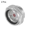 QUARKZMAN 2 Pieces Air Compressor Oil Sight Glass 24x1.5mm Thread