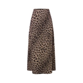 SweatyRocks Damen Rock Leopardenmuster Sommerrock Hohe Taille Maxirock Langer Freizeitrock Maxi Damenrock Locker Röcke Casualrock für Sommer Leo M